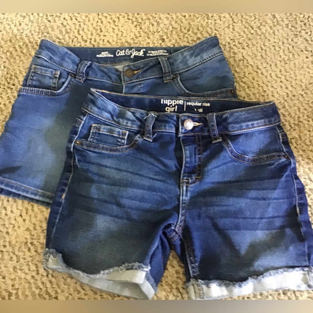 Lot of 2 denim shorts (girls size 12)